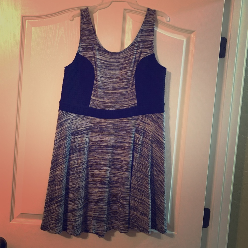 Grey and Black Dress